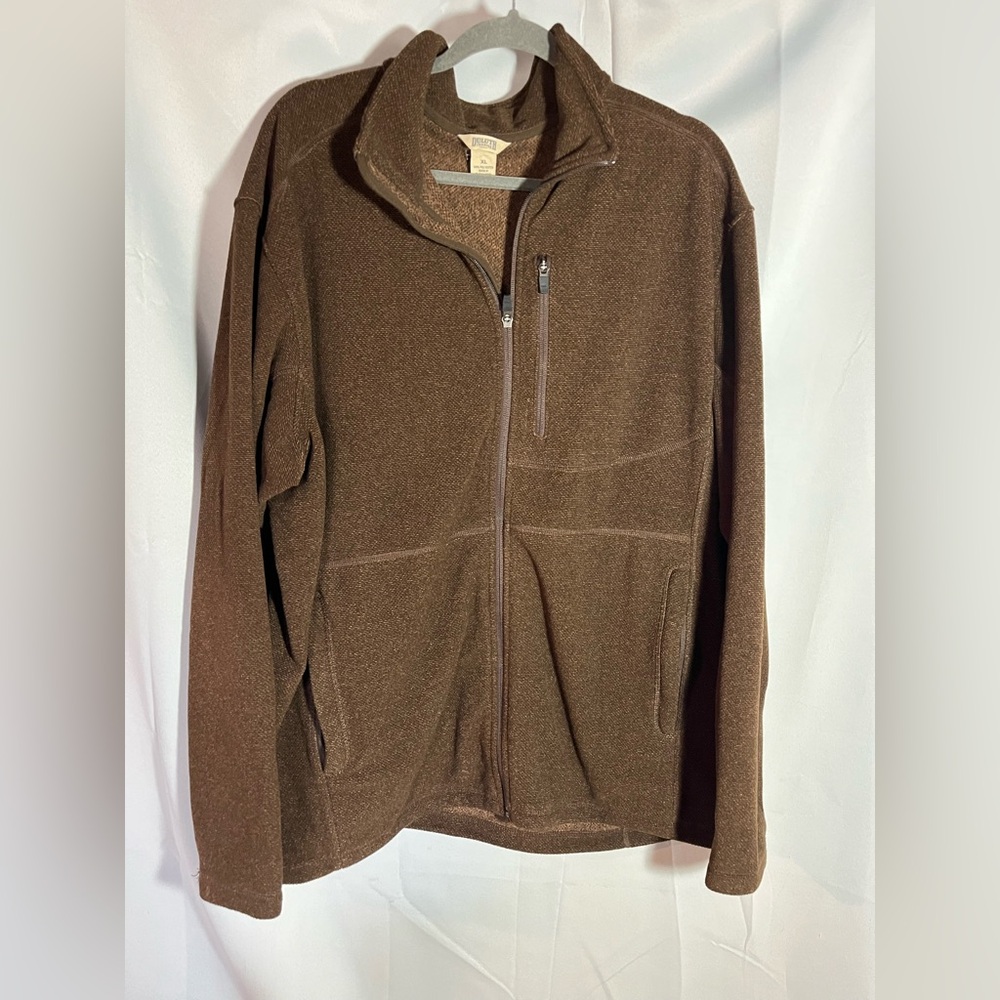 Duluth Trading Co zip front sweatshirt - XL - brown